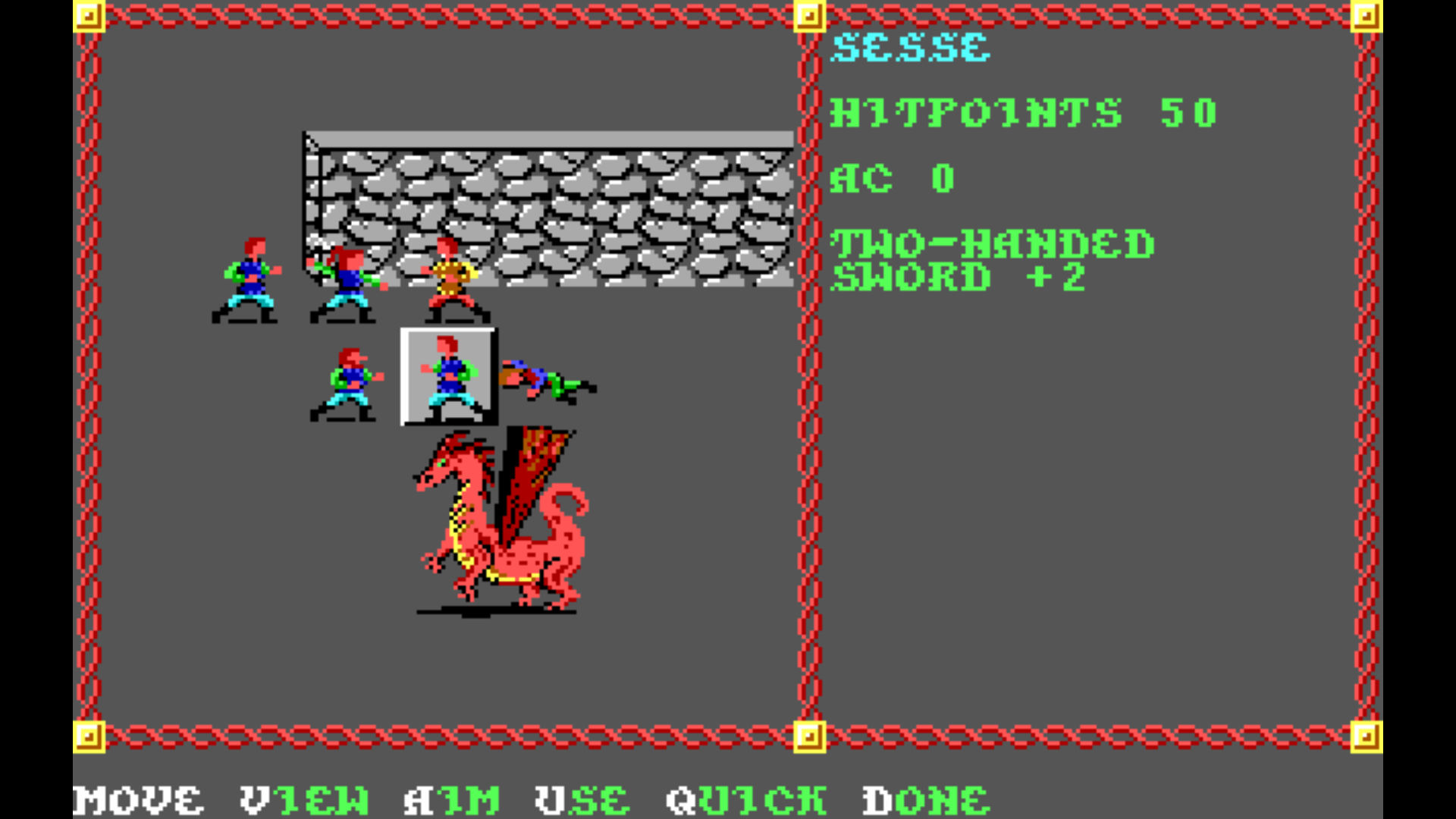 Pool of Radiance, fighting Thyranthraxus